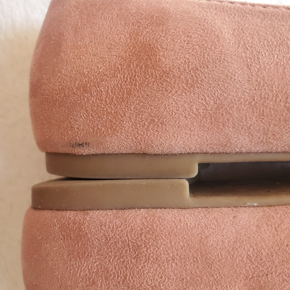 Journee Collection Women's Pointed Toe Mindee Loafer Flats Blush Pink Lattice 6 - Picture 6 of 8